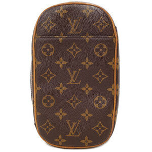 Louis Vuitton Monogram Leather Brown Pochette Ganjou Body Bag